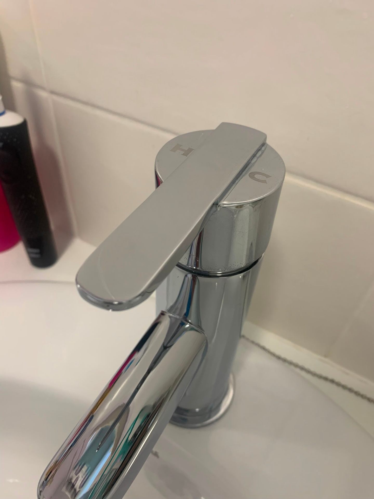 Bathroom tap after cleaning