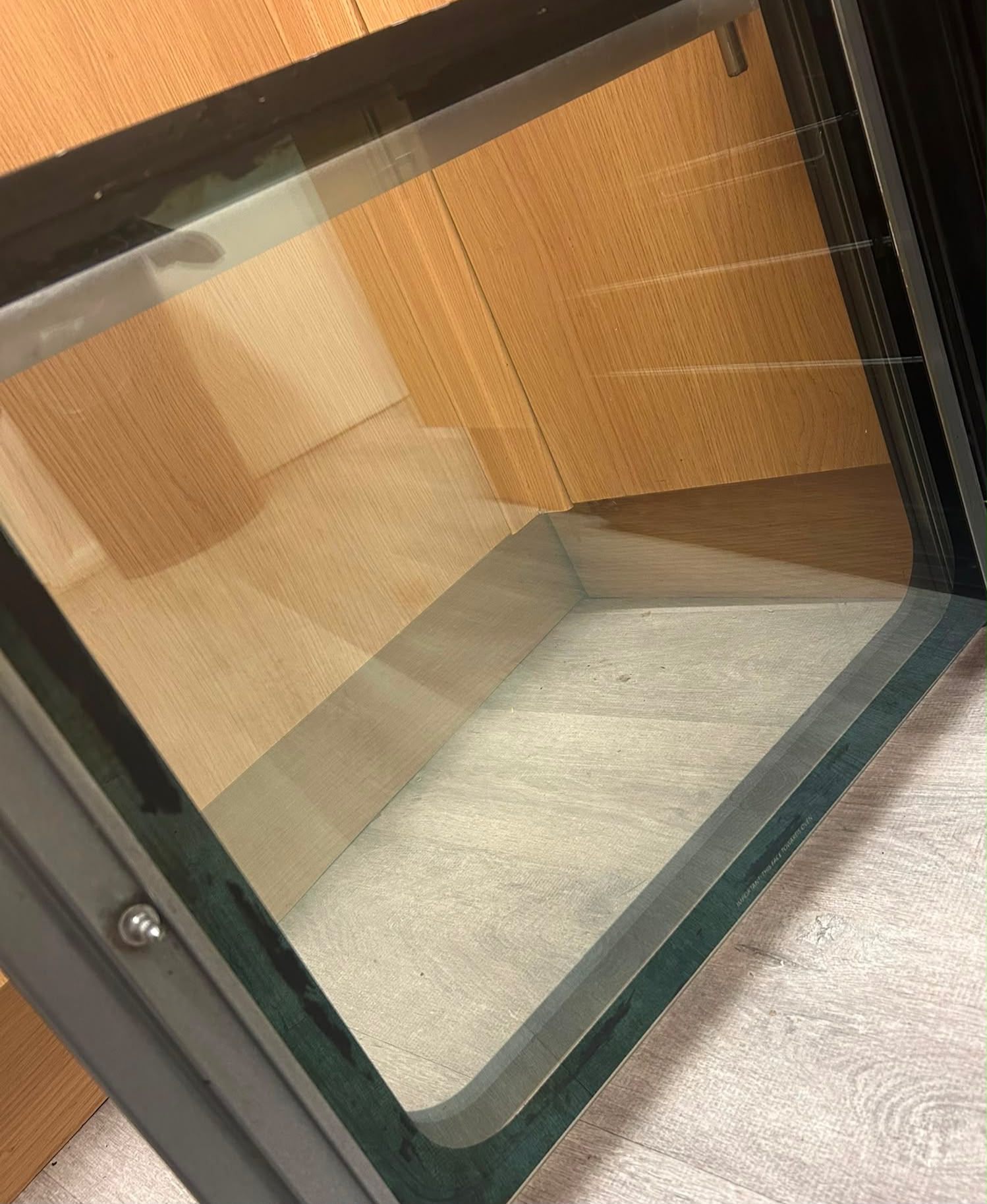 After — Oven door glass restored